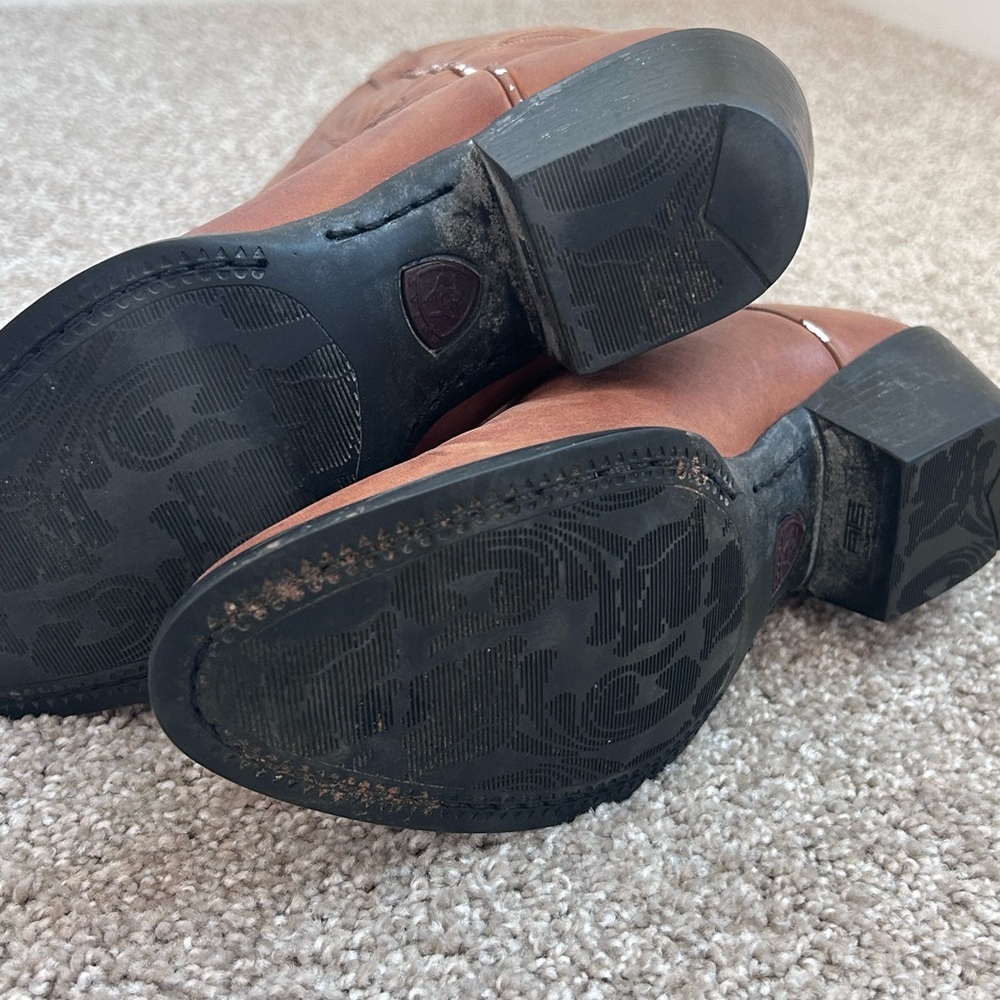 Ariat Women's Heritage X Toe Elastic Wide Calf Western Snip Toe Boot-10040425 - Picture 9 of 12